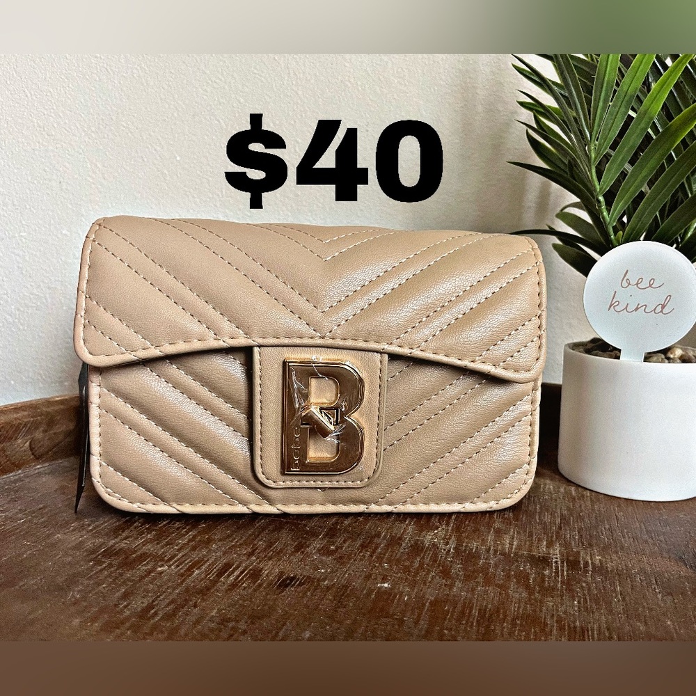 NWT BEBE TAN CLUTCH